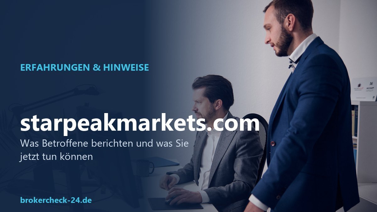 Starpeakmarkets (starpeakmarkets.com): Krypto-Betrug? Hinweise
